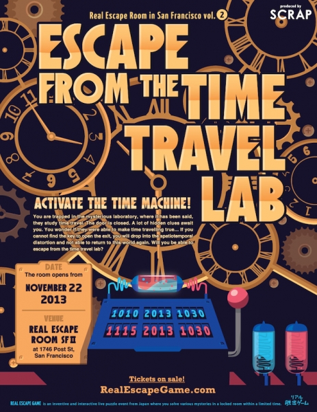 Escape Game Escape from the Time Travel Lab, SCRAP. San Francisco.