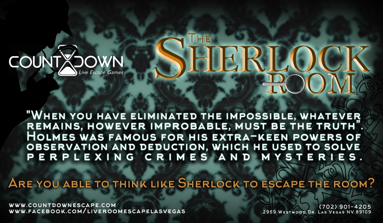 Escape Game The Sherlock, Countdown Live Escape Games. Las Vegas.